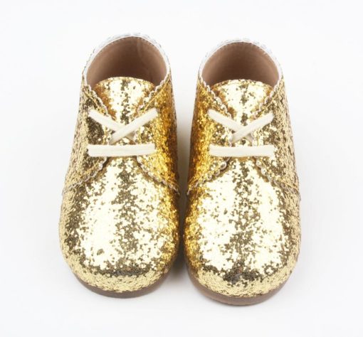 HUBBLE & DUKE – BELLE OXFORDS GOLD GLITTER