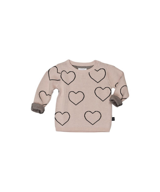 HUXBABY – Heart Knit Jumper