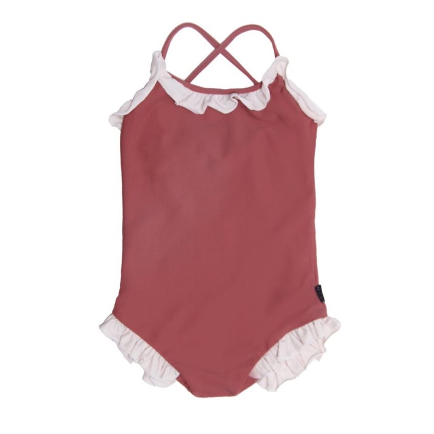 HUBBLE & DUKE - MARISOL SWIMSUIT ROSEWOOD - So Beau Baby