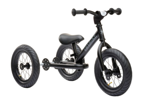 Trybike Steel 2-in-1 Balance Bike and Trike – Black Vintage Edition