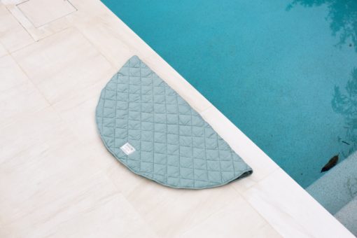 Warren Hill Linen Quilted Play Mat – Aqua