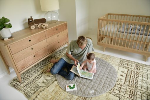 Warren Hill Linen Quilted Play Mat – Natural