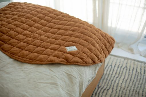 Warren Hill Linen Quilted Play Mat – Rust