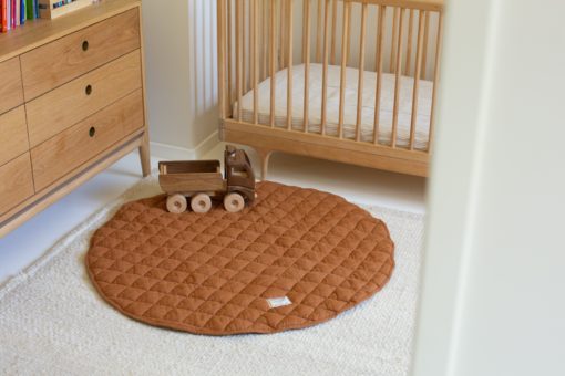 Warren Hill Linen Quilted Play Mat – Rust