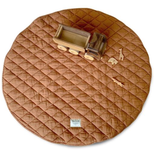 Warren Hill Linen Quilted Play Mat – Rust