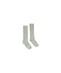 Rylee + Cru Solid Ribbed Socks – Seafoam