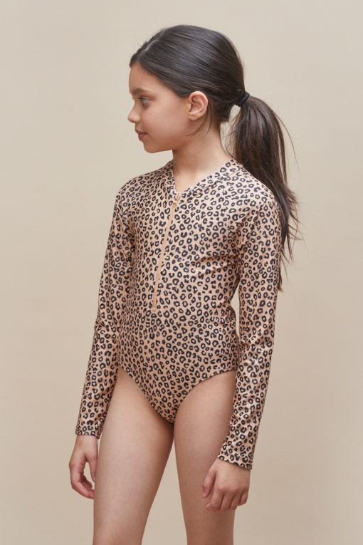 Huxbaby Animal Longsleeve Zip Swimsuit – Caramel