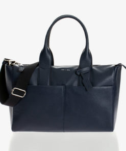 Jem + Bea -Leather Jemima Bag – Exclusive to So Beau Baby – Navy