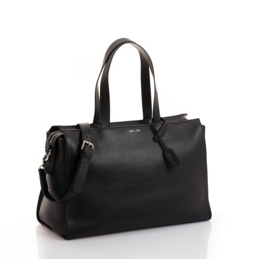 Jem + Bea Leather Margot Bag – Exclusive to So Beau Baby- Black