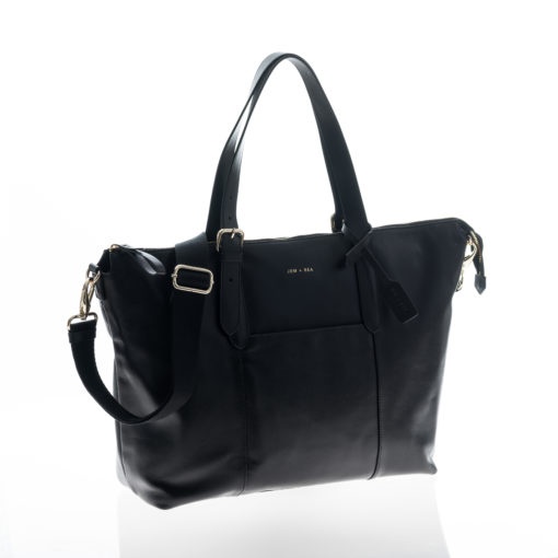 Jem + Bea -Leather Beatrice Bag – Exclusive to So Beau Baby – Black