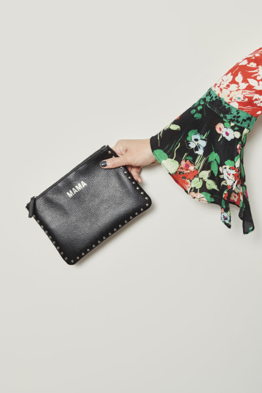 Jem + Bea -Leather Mama Clutch Stud – Black – Exclusive to So Beau Baby