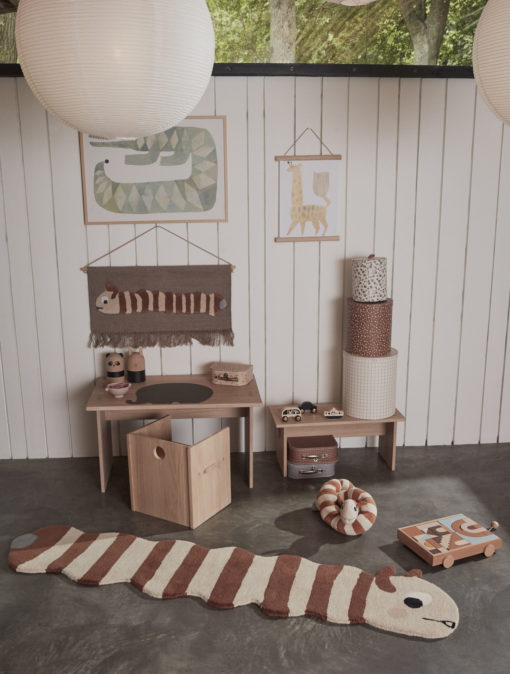 OYOY- Wooden Rainbow Wagon with Blocks – Multi