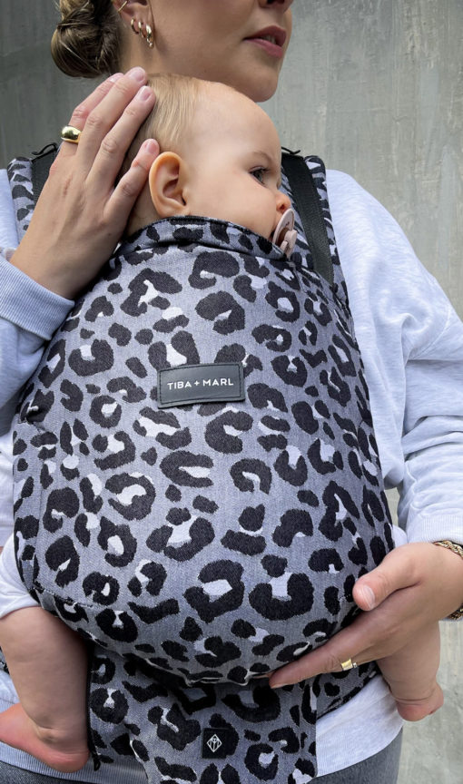 Tiba + Marl -Isara  Ergonomic  Baby Carrier- Grey/Black Leopard Print