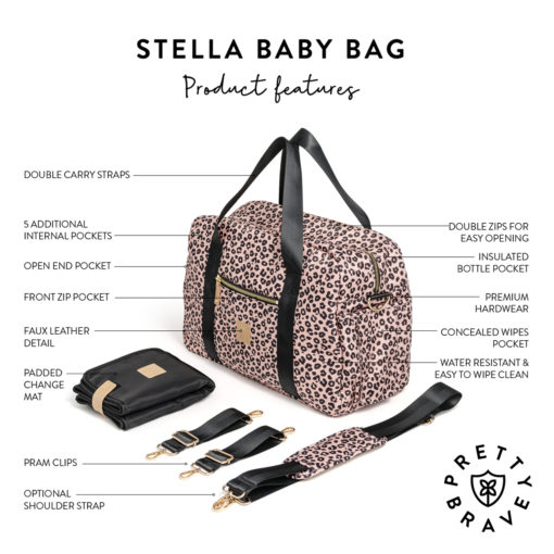 PRETTY BRAVE –  Stella Baby Bag- Leopard