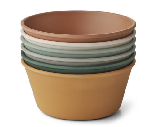 Liewood Irene Bowls- 6 Pack – Mustard Multi Mix