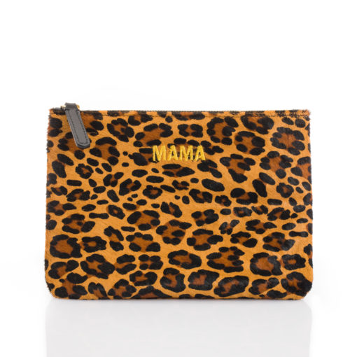 Jem + Bea -Leather Mama Clutch – Leopard – Exclusive to So Beau Baby