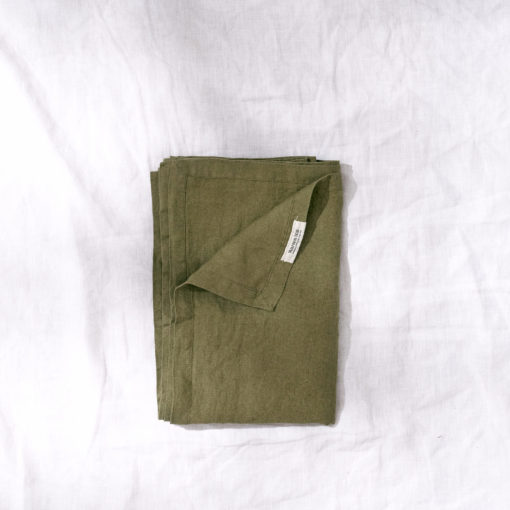 Warren Hill Stonewashed Linen Baby Swaddle – Olive