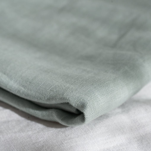 Warren Hill Stonewashed Linen Fitted Cot Sheets- Aqua