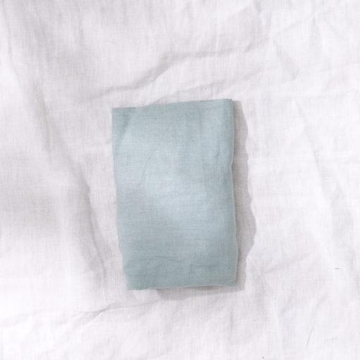 Warren Hill Stonewashed Linen Fitted Cot Sheets- Aqua